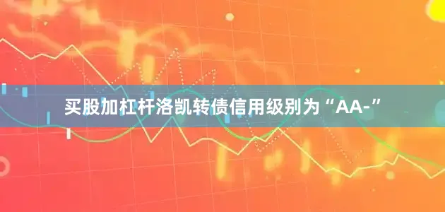 买股加杠杆洛凯转债信用级别为“AA-”